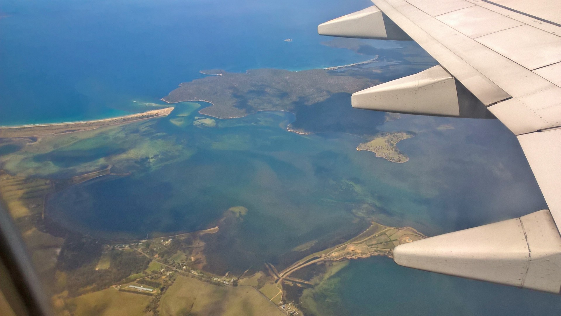La Tasmania vista dall'aereo