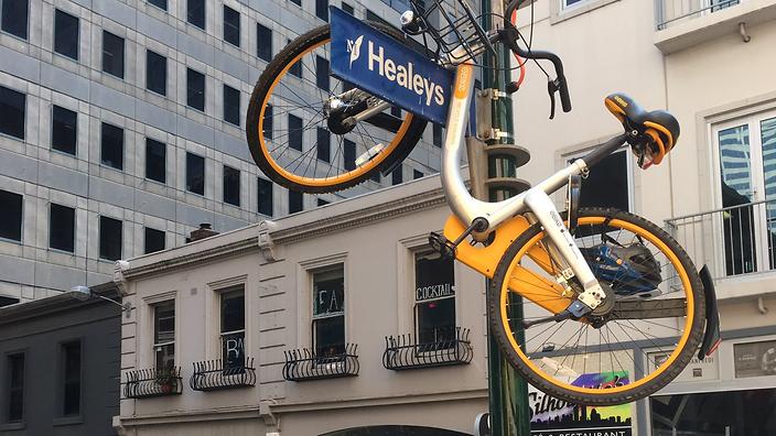 Bicicletta del Melbourne Bike Sharing maltrattata