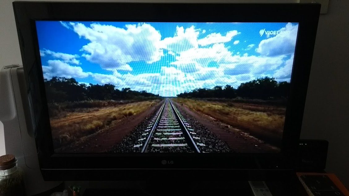 Rotaie del treno viste in TV