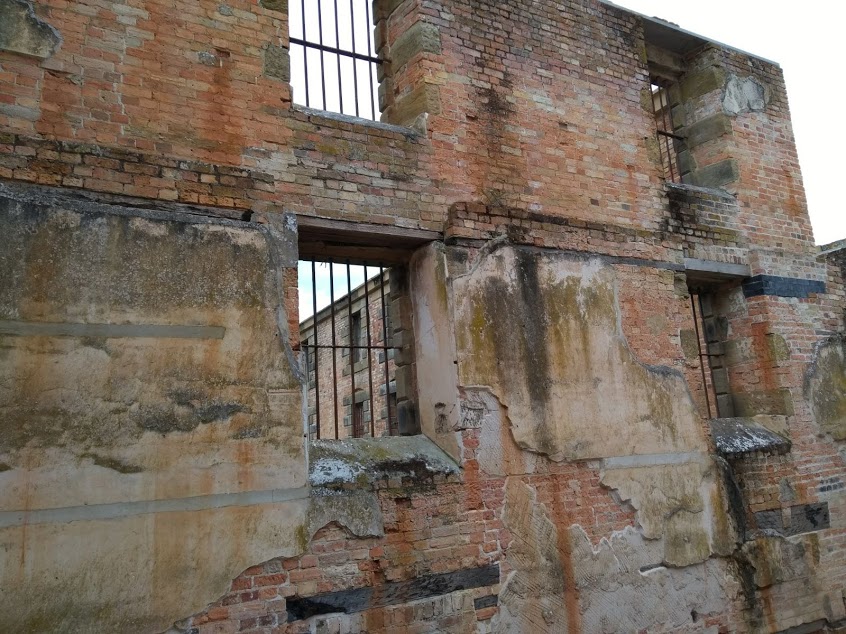 Prigione di Port Arthur, muro di mattoni con sbarre