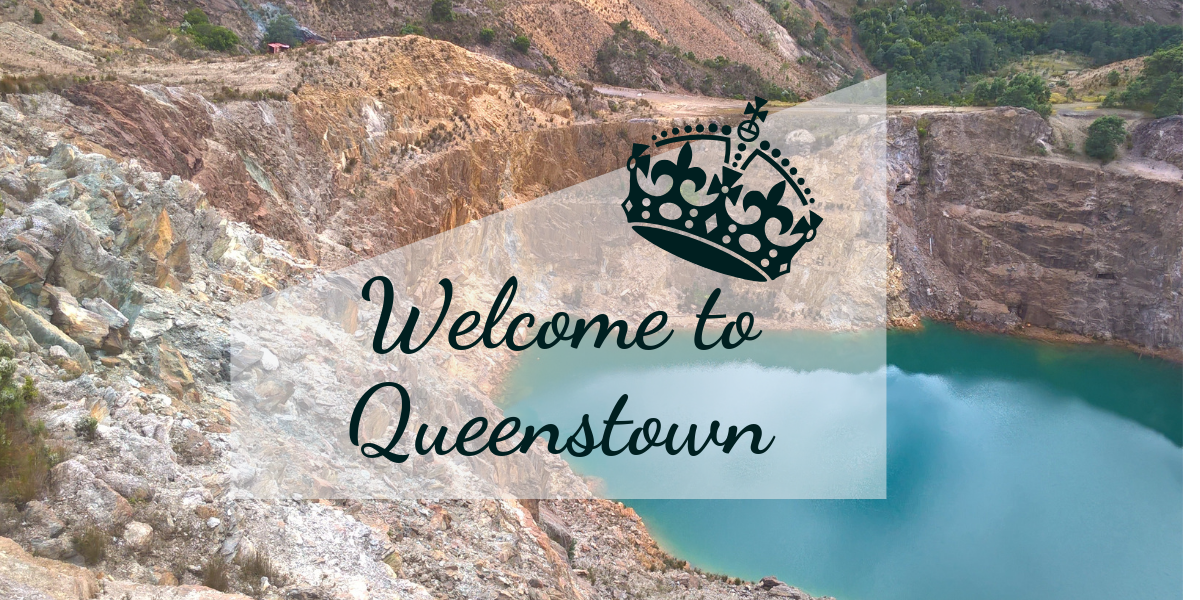 Queenstown Tasmania panorama lago smeraldo