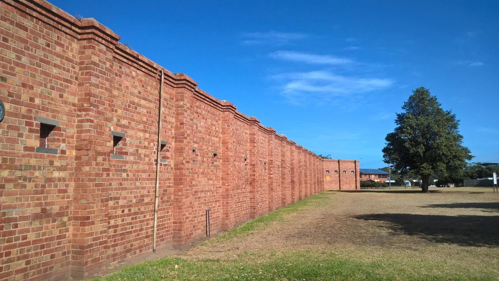 muro di mattoni del forte di queenscliff