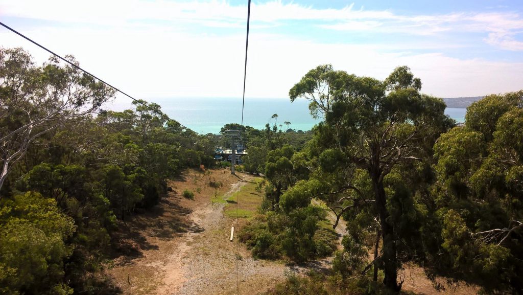 vista dalla funivia arthur's seat the eagle mornington peninsula